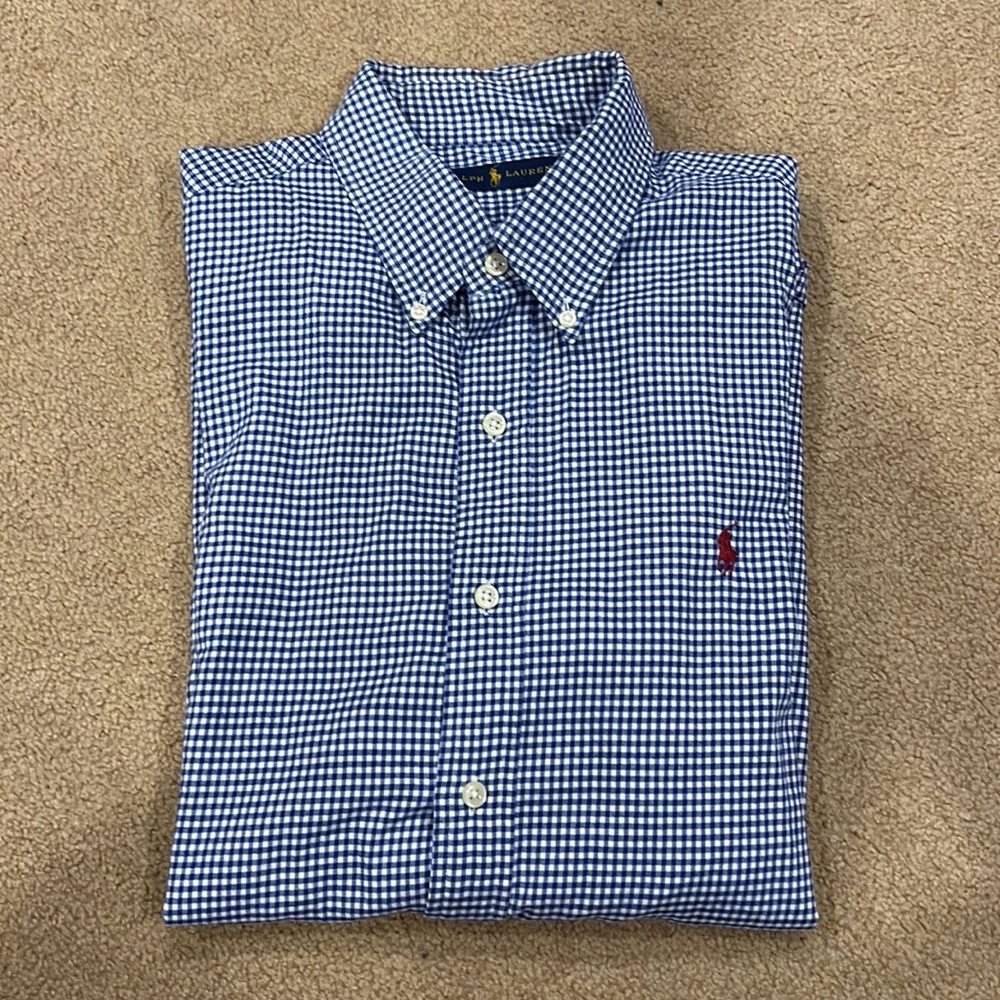 Used Ralph Lauren Polo Oxford checker size large